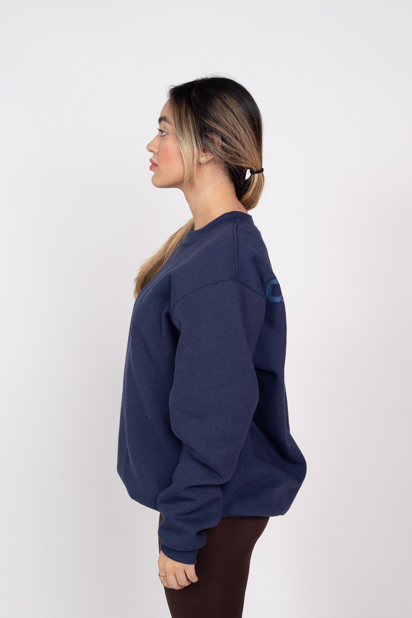 Moletom Careca DailyBasics "Back Script" Azul Marinho