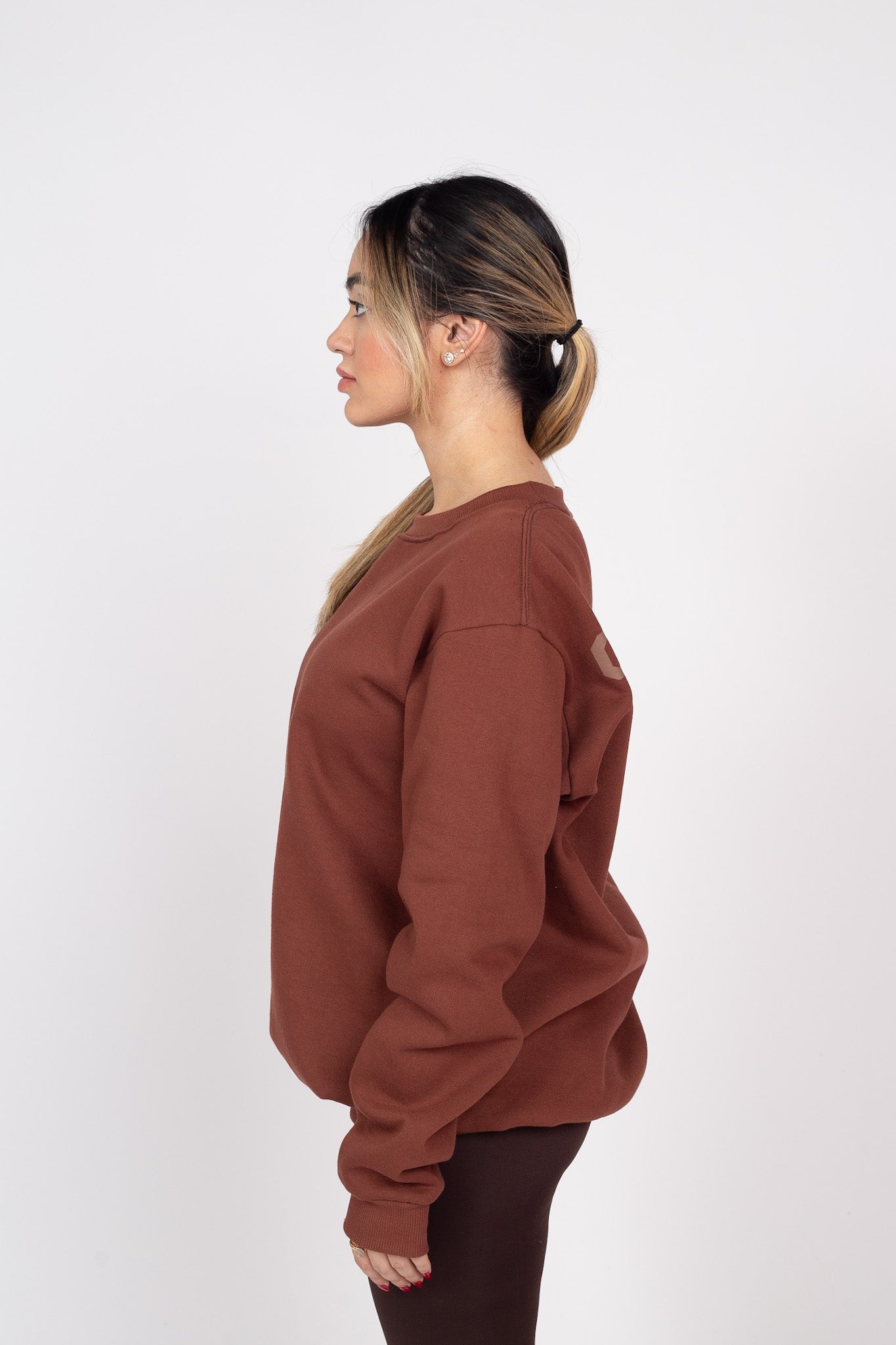 Moletom Careca DailyBasics "Back Script" Marrom