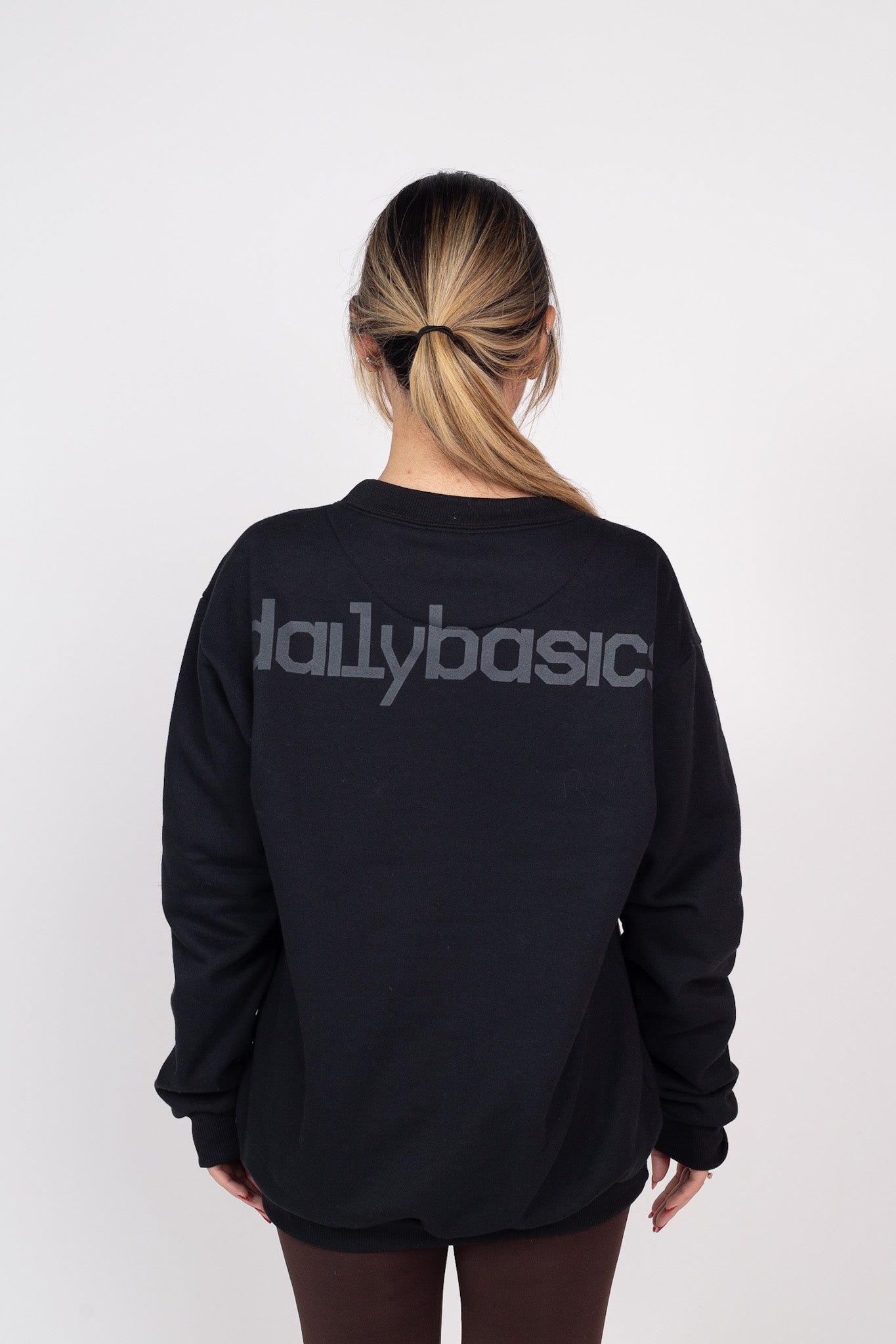 Moletom Careca DailyBasics "Back Script" Preto